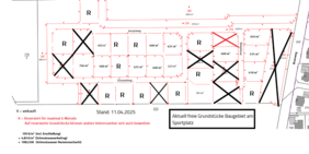 Lageplan der reservierten Grundstücke