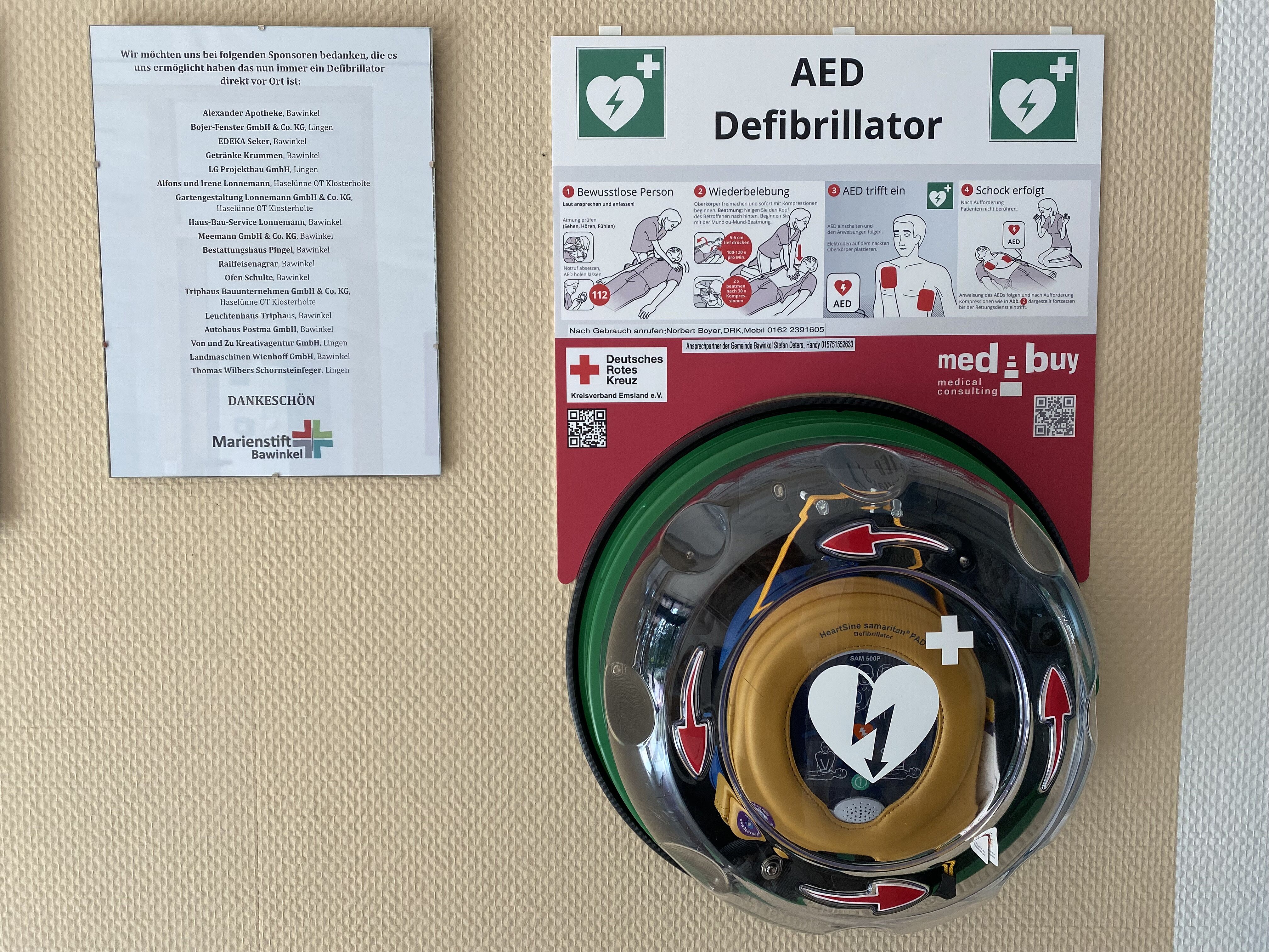 Bild Defibrillator im Marienstift